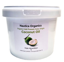 Load image into Gallery viewer, Coconut Oil - Certified Organic, Cold Pressed, Extra Virgin - 1 Litre
