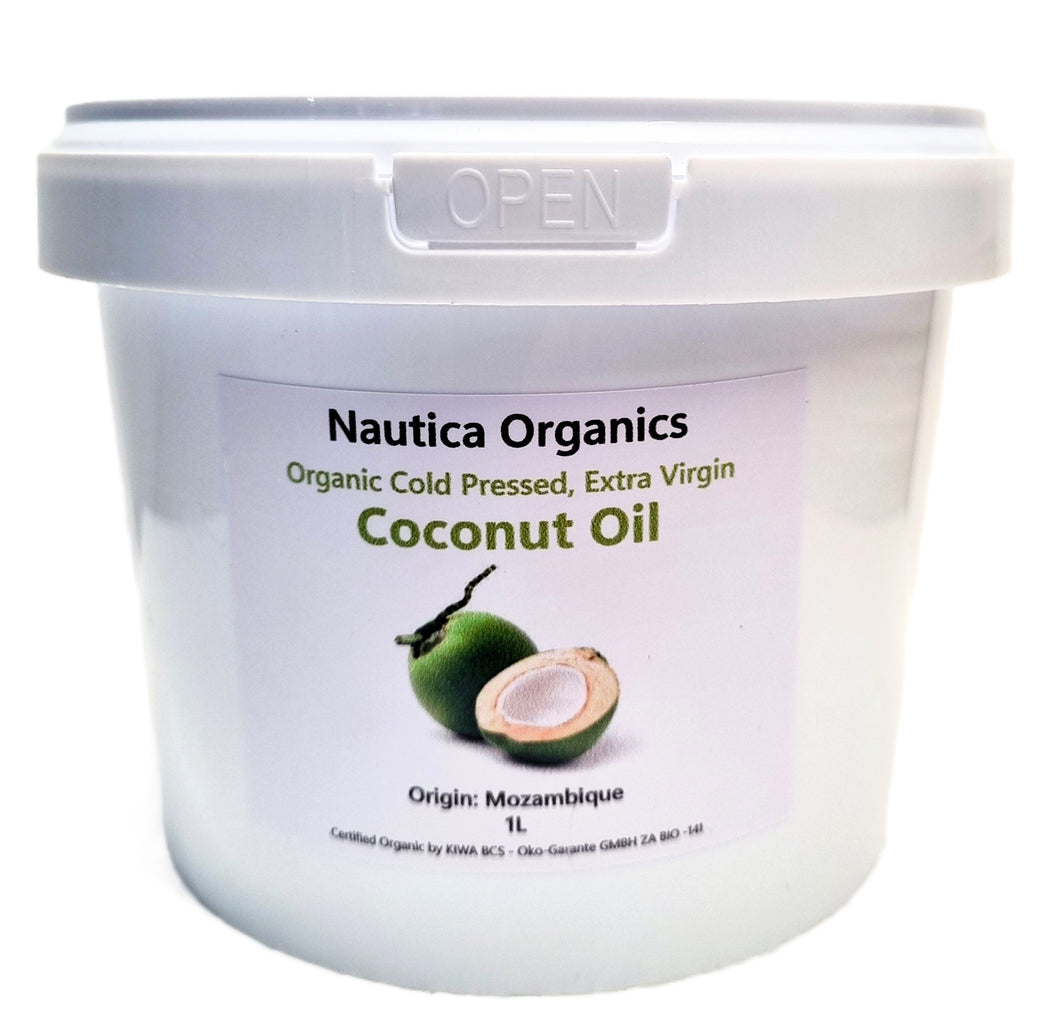 Coconut Oil - Certified Organic, Cold Pressed, Extra Virgin - 1 Litre